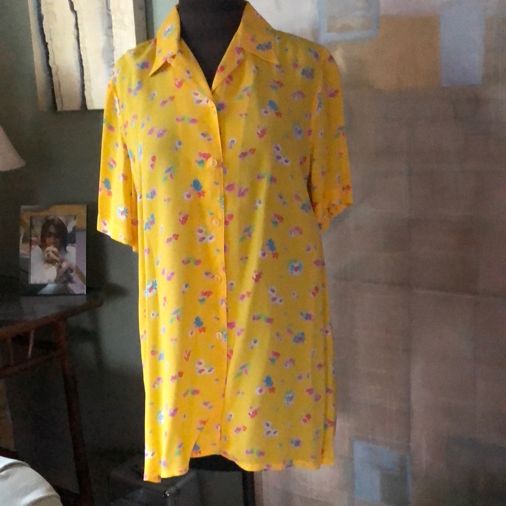 Les Copains Blue Eagle Button Down Shirt